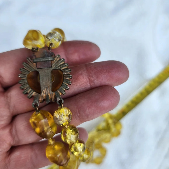 Vintage Sunshine double strand necklace - Picture 3 of 6